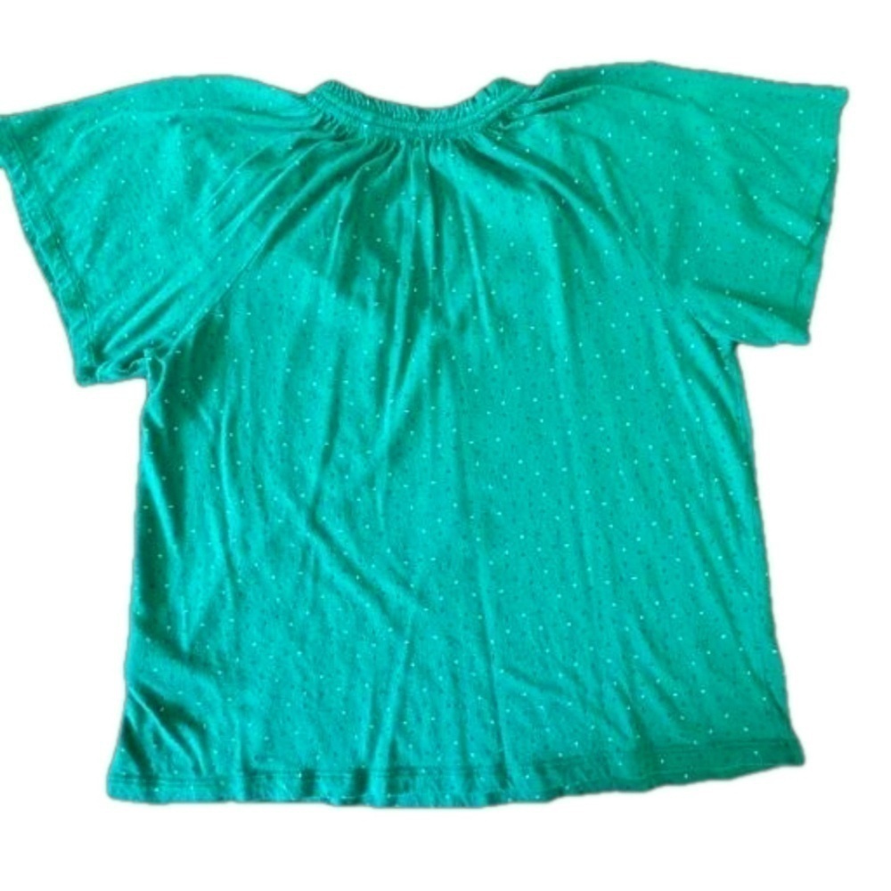 Banana Republic green v-neck short sleeve top size S - Picture 2 of 8